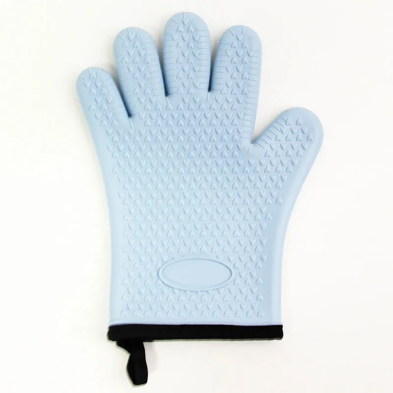 1 pieza de guantes de silicona con cordón para cocina, guantes para barbacoa, guantes para horno, resistentes al calor, antidesl