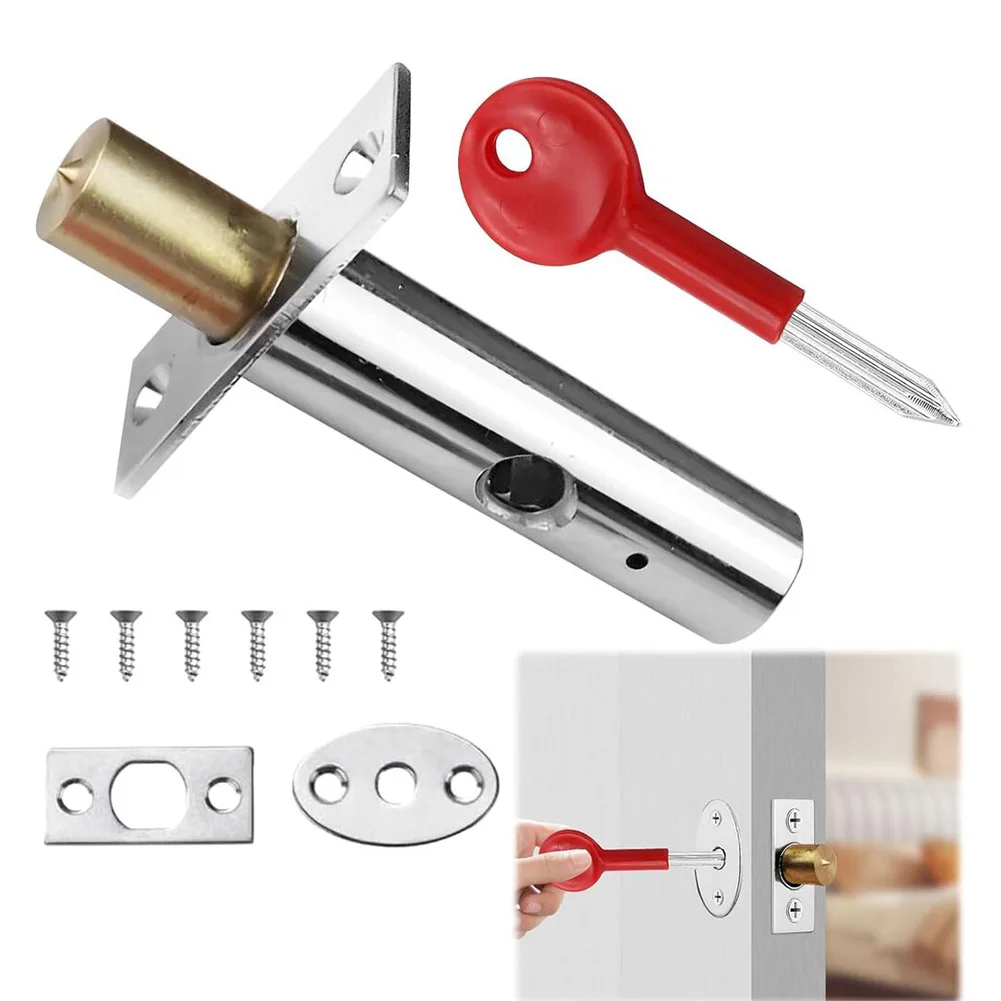 Internal Door Lock Featuring Star Key Mechanism Stainless Steel Body Anti-Theft Design for Secure Indoor Door Applications