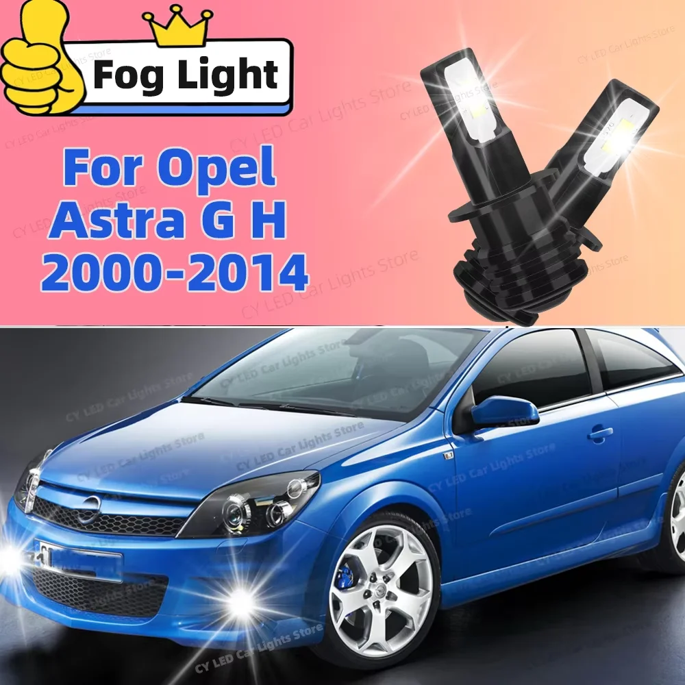 

2pcs 80W LED Fog Light For Opel Astra G H 2000-2014 2008 2009 2010 2011 2012 2013 20000LM Ultra Bright Accessories 6000k