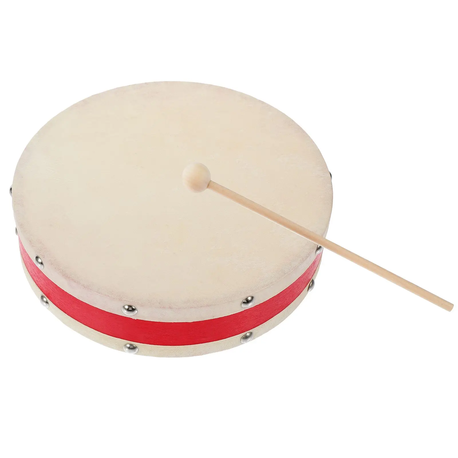 8 インチハンドパーカッションおもちゃポータブル木製楽器子供教育ミュージカル幼児ドラム就学前のおもちゃサウンドハンド