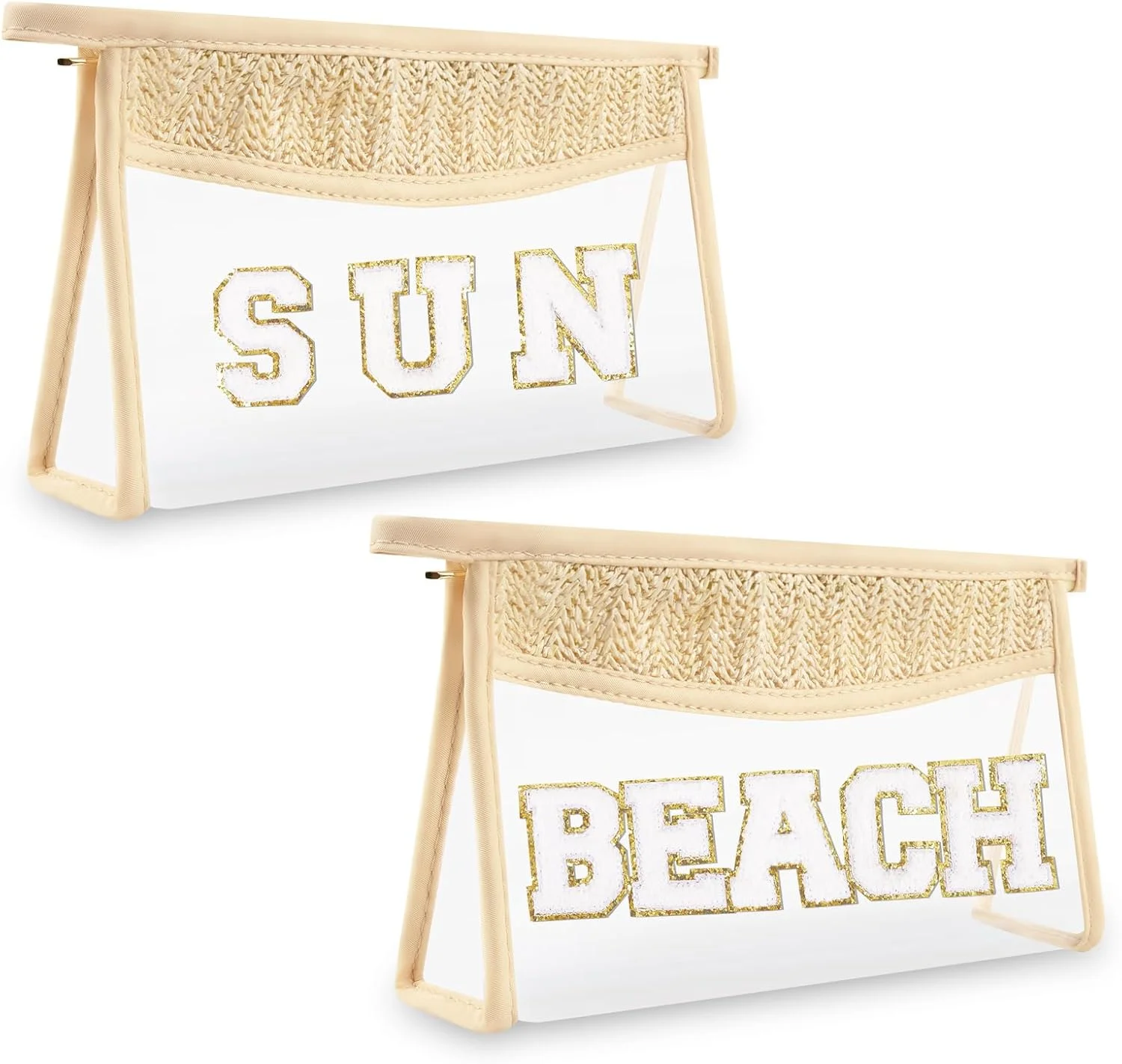 Sun Beach Clear Letter Bag Makeup Letter Bag Swim Waterproof Zipper Make Up Bag Bachelorette Party Supplies Wedding Decoration