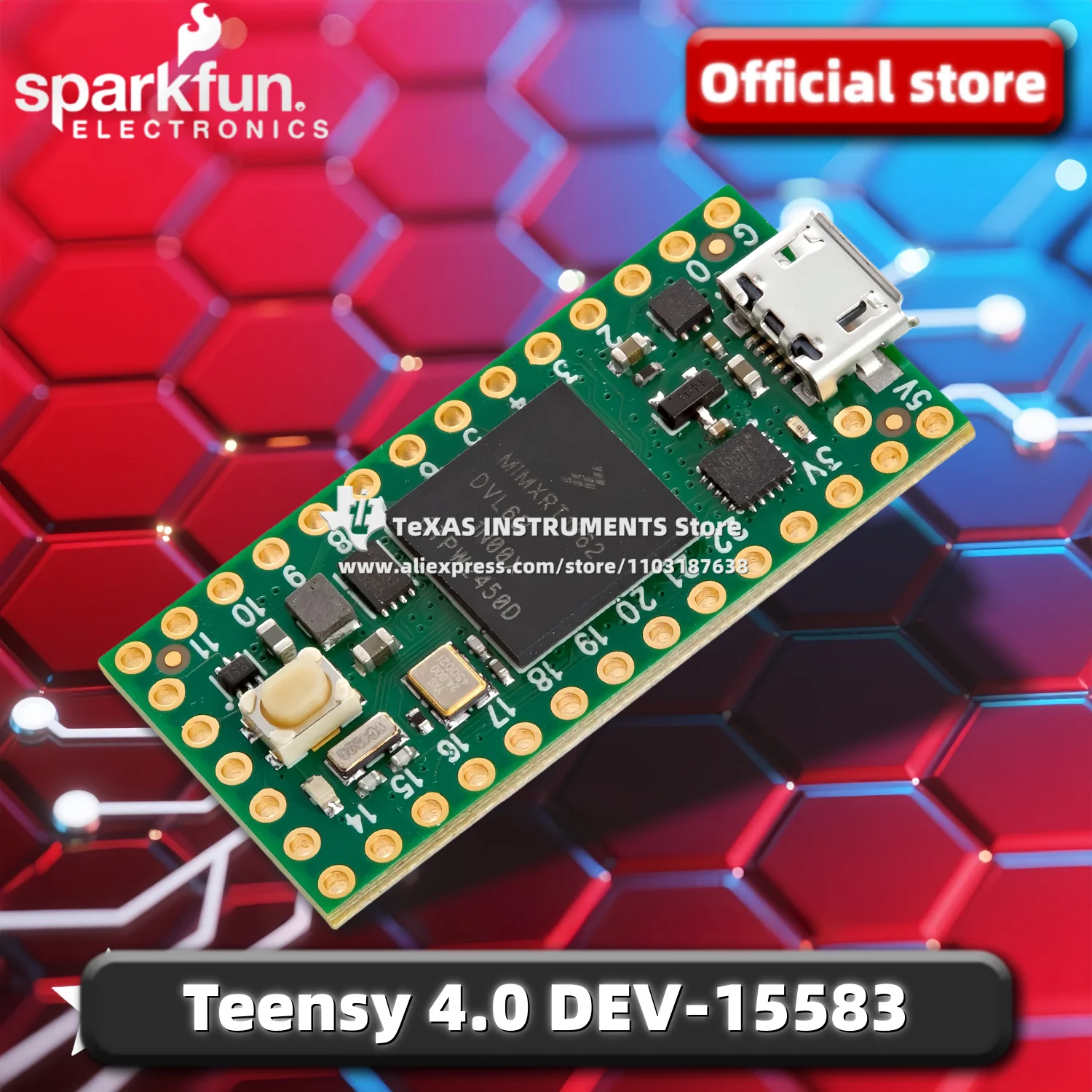 【TI Official】معالج Teensy 4.0 DEV-15583 ARM Cortex-M7 بسرعة 600 ميجاهرتز، مع NXP iMXRT1062 #1