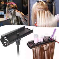 Bandeja multifunción para el cabello, soporte para peluca con trípode, fácil de colocar, Clip para extensión de cabello, Anillo para el cabello, peine, bandeja para el cabello, herramientas de bandeja para pelucas