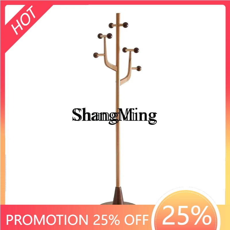 

SM Home Creative Solid Wood Floor Coating Rack Home Living Room Bedroom Office Multifunctional Hanger