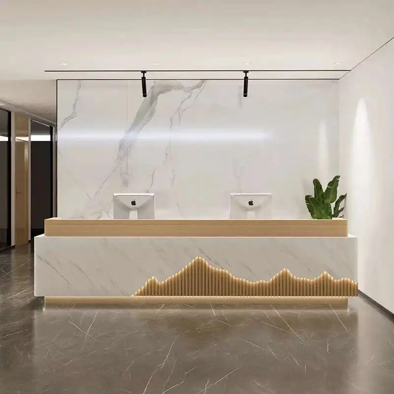 

Company Mall Reception Desks Nordic Simple Business Store Cashier Desk Beauty Salon Podium Salon Furniture Balcão Recepção FYRD