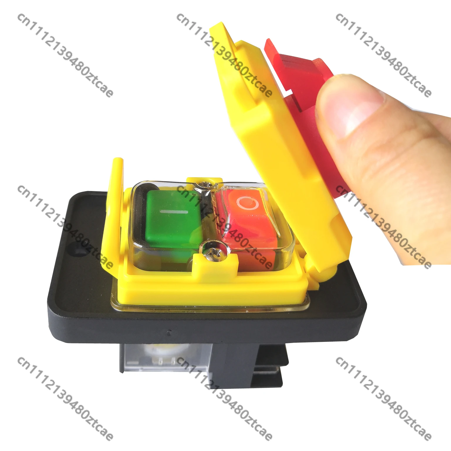 KJD12-14 6-Pins 250V No Volt Release Push Button SwitchStartStopControlWoodworking Metalworking Industrial Machinery Equipment