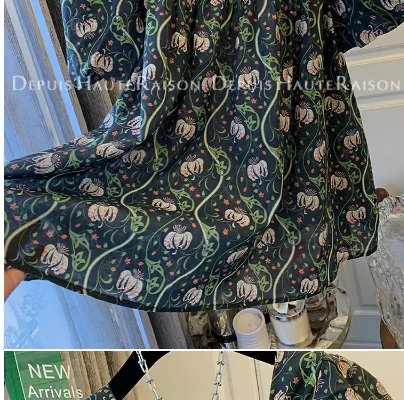 Camisa de bebé de manga abullonada francesa para mujer, camisa de bebé Floral de un hombro, Manga corta suelta de nicho, Top que combina con todo, moda Vintage de verano, talla grande