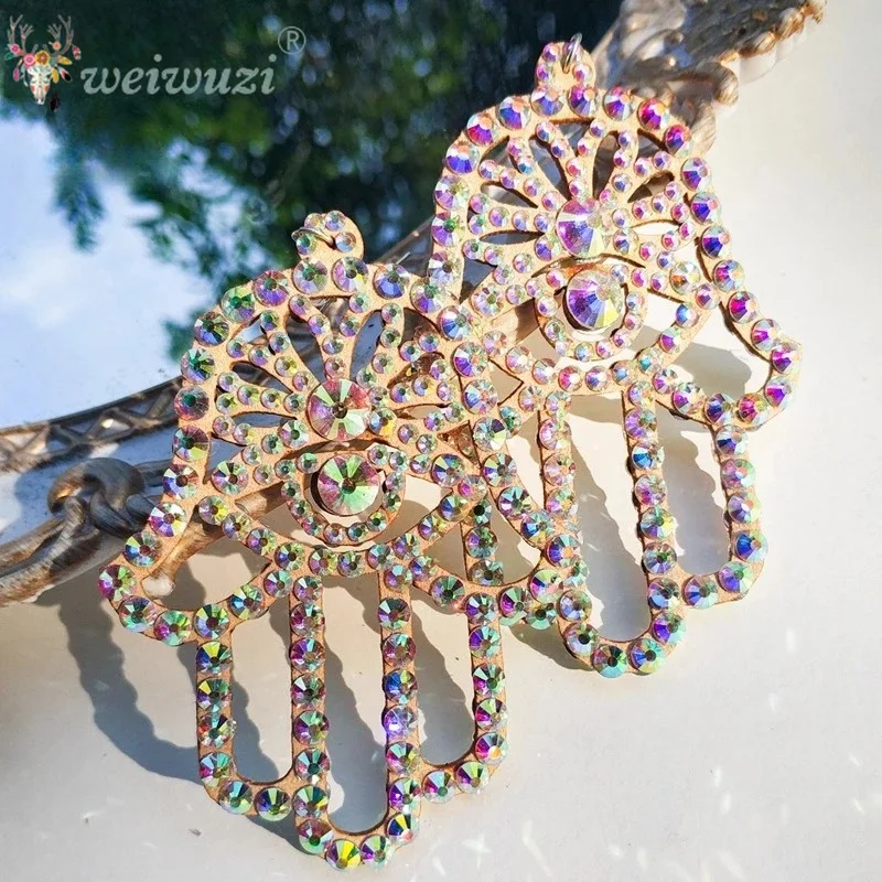Belly Dance Competition Accessories Senior AB Stones Earrings Adult and Children's Oriental Belly Dancing Performance Ornament