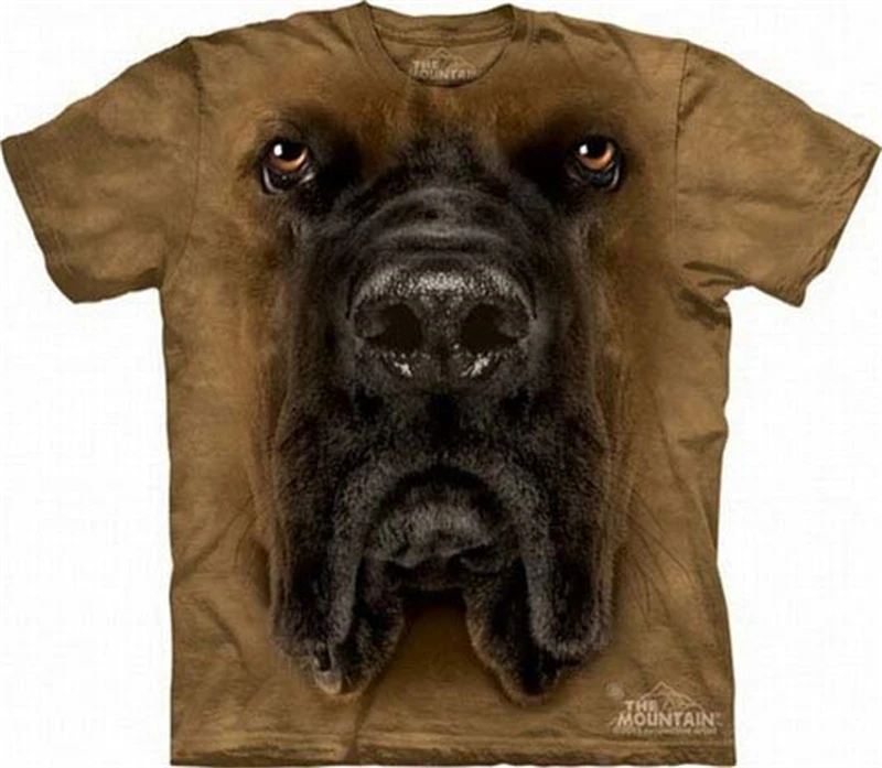 Funny Animal Dog Face 3D Print Tshirts Men Womens Summer Novelty T Shirt Y2k Clothing Casual Kids O Neck Short Sleeve Tee Tops