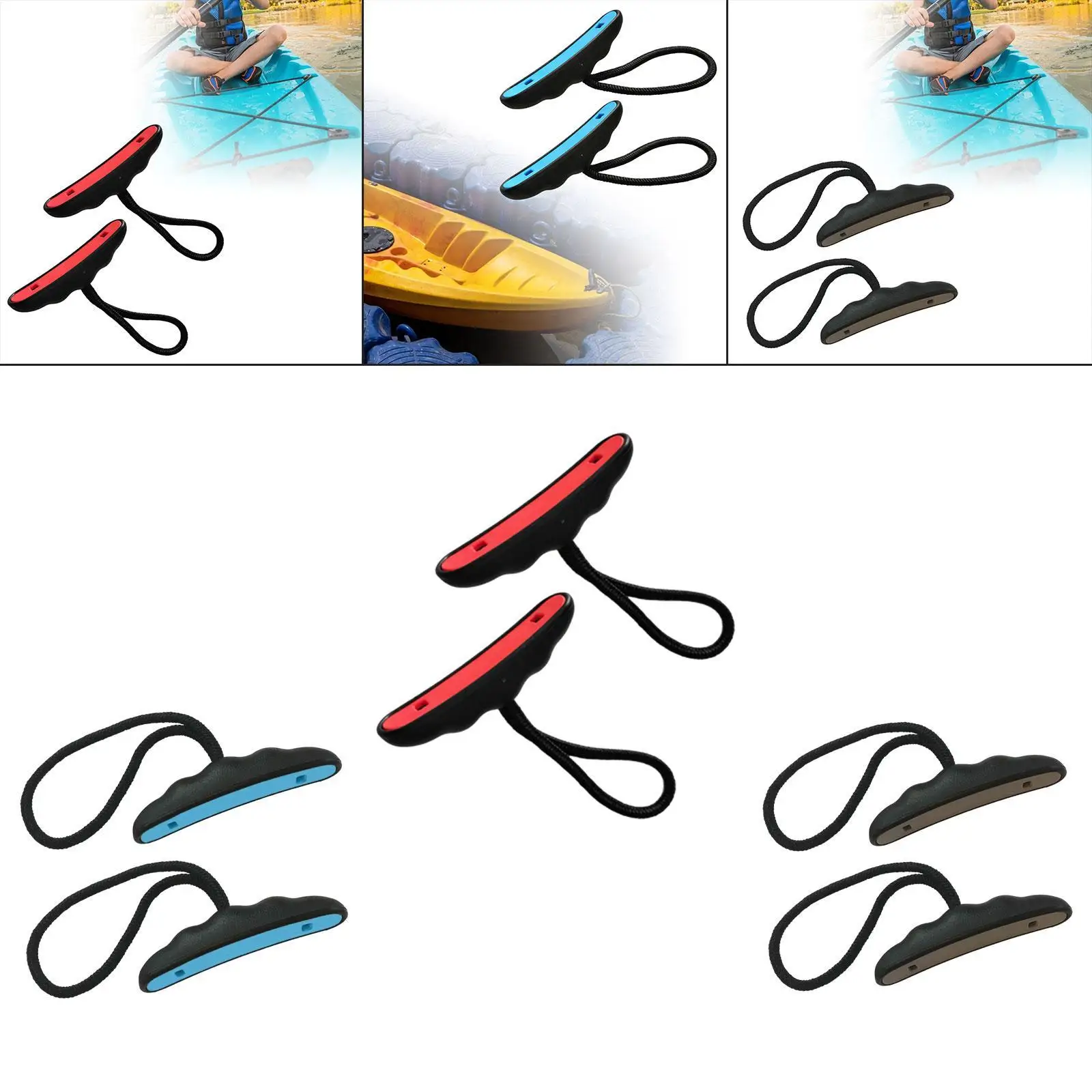 

2 шт. ручки для каяка, ручки для переноски каяка для каноэ, пляжа, весла, дайвинга