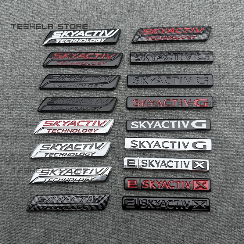 Car Trunk Sticker Aluminium Emblem Trim For MAZDA SKYACTIV CX5 CX30 CX60 CX90 SKYACTIVG CX-4 MX5 MAZDA3 MAZDA5 6 Accessories