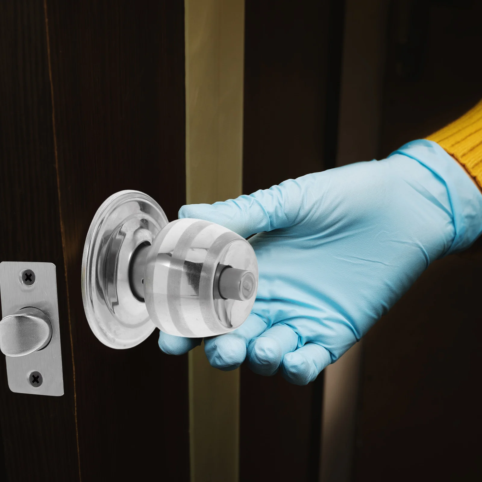 

Ball Door Lock Commercial Keyed Door Knob Interior Privacy Bedroom Doors Stainless Round H Lockable Hardware Security