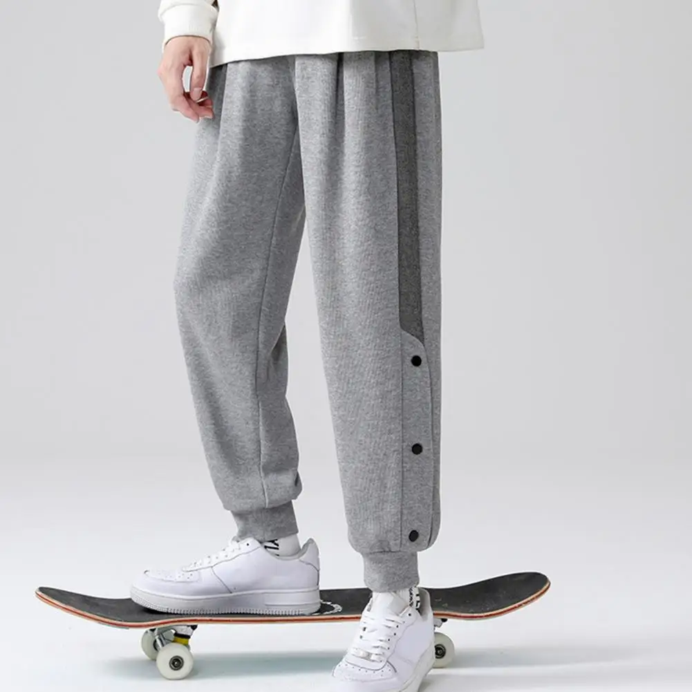 

Skateboard Sweatpants Hip Hop Solid Color Loose Drawstring Ankle Tied Pants for Autumn Loose Elasticity Sports Pants Pantalones