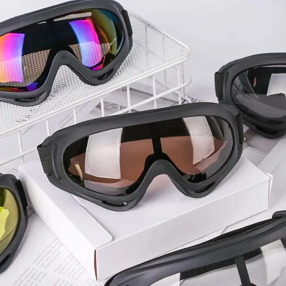 DIZETION 1Pc Winter Winddicht Skifahren Brille Outdoor Sport Brillen Gläser Ski Staubdicht Objektiv Rahmen Sonnenbrille – Detail 2