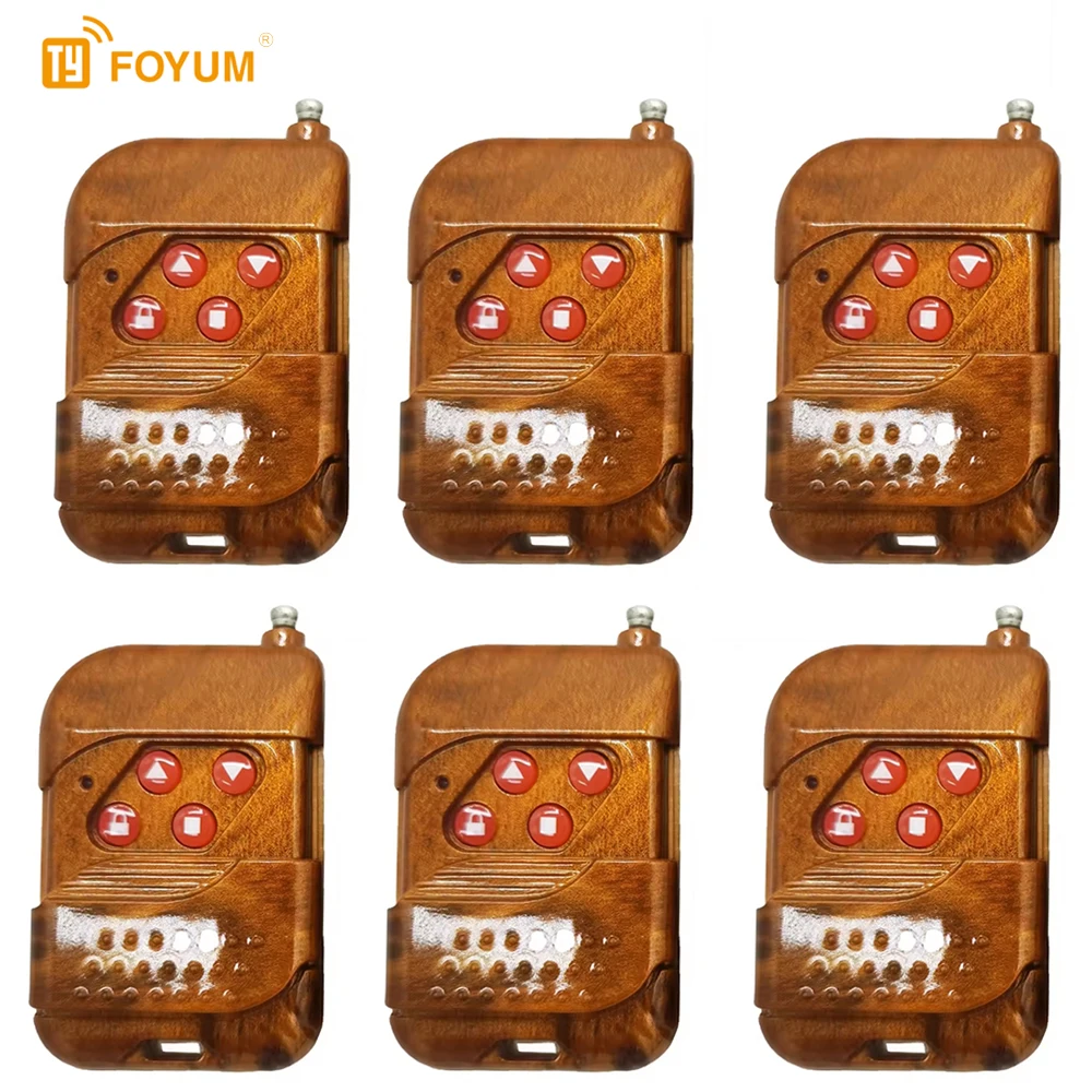 6pcs 433MHz Remote Control Electronic Gate Garage Door Opener Remote Control Duplicator Learning Code Cloning Code Fixed code