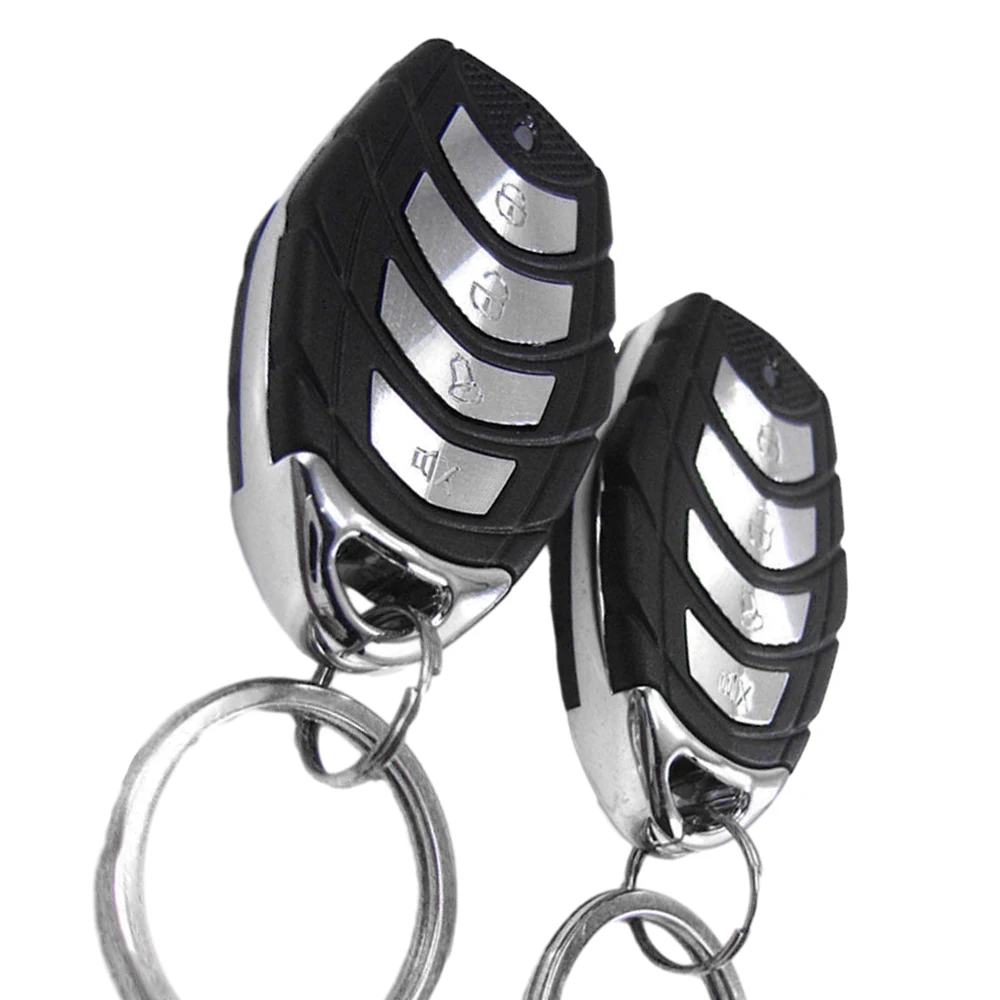 1 Set Black Car Alarm Device 12V Security Siren With 2 Remotes Universal For Sedan SUV Truck Car Accessories Exterior