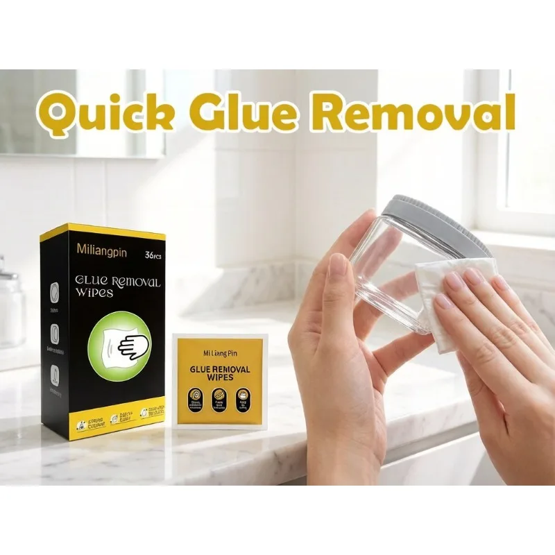One-time tape removal wet wipes - suitable for double-sided tape, foam glue, easily remove adhesive marks on the surface