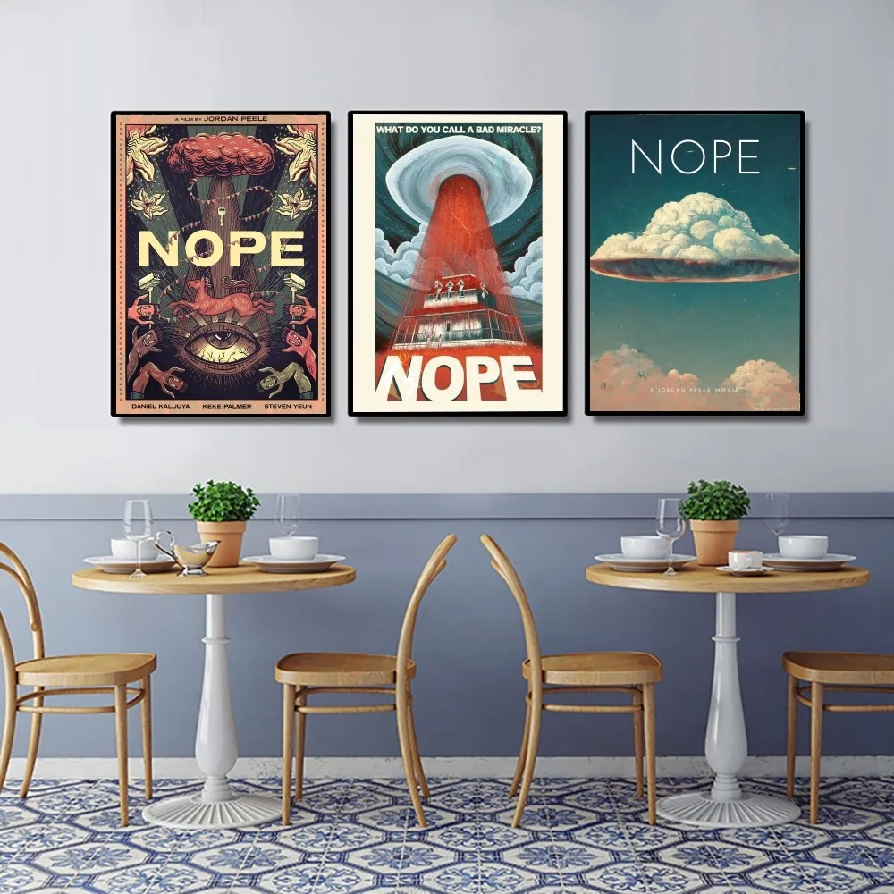 

Nope Movie 2022 Poster DIY Poster Kraft Paper Vintage Poster Wall Art Painting Study Stickers Big Szie Wall Painting