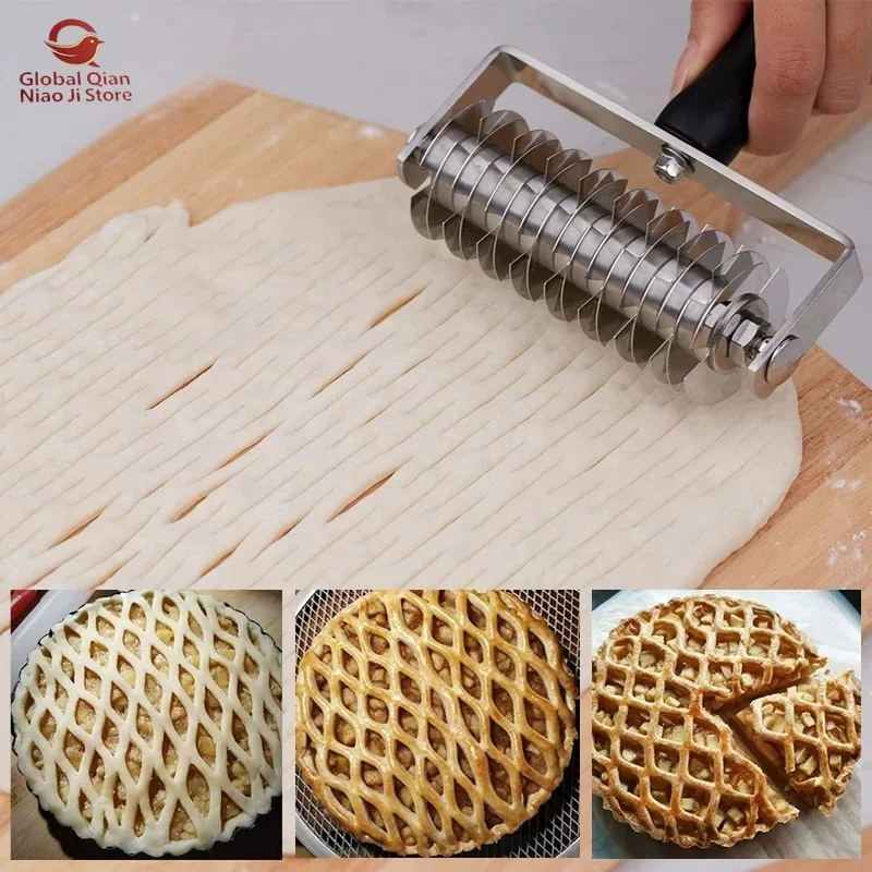 Roller Net Cutter, Grid, Bread, Biscuits and Western Pastries, Knurling, Net Pulling Cutter, Mesh Cutting, Dough Sheet