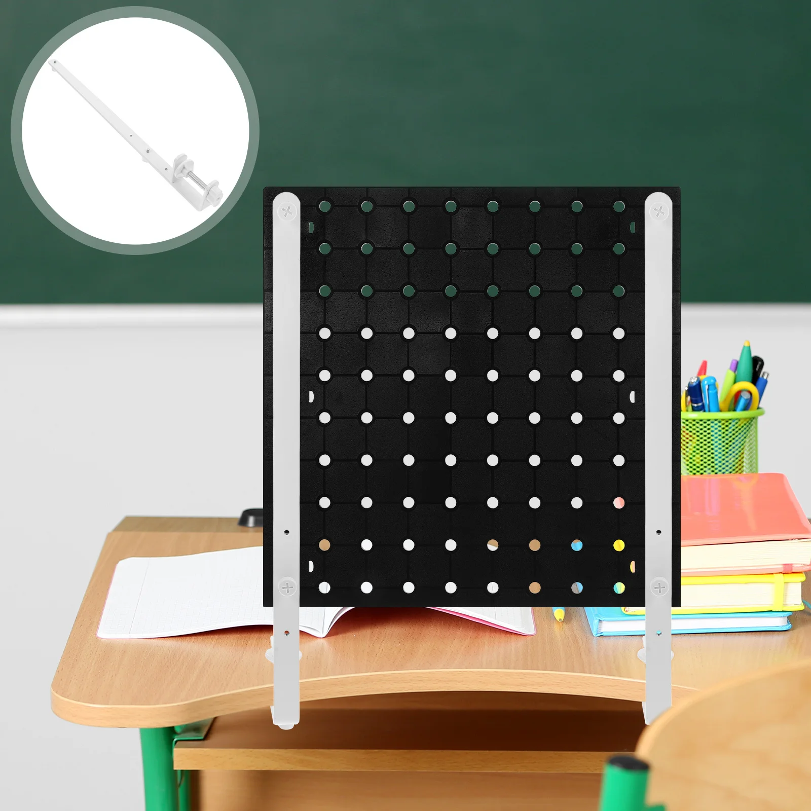 

2pcs Adjustable Desk Stand White Wall Mounted Table Fold Down Bracket For Pegboards Home Office Organizing Tools Supplies