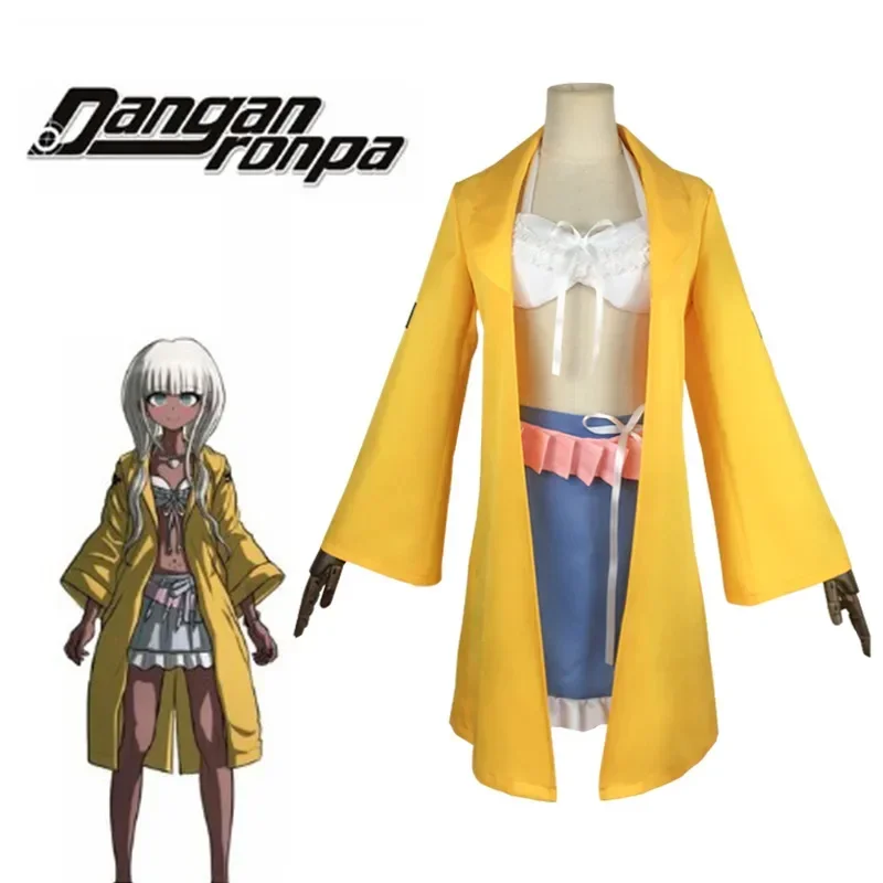 Danganronpa V3: Killing Harmony Angie Yonaga Cosplay Kostuum Uniform Anime Halloween Carnaval Kostuum Geel Pak Kostuums