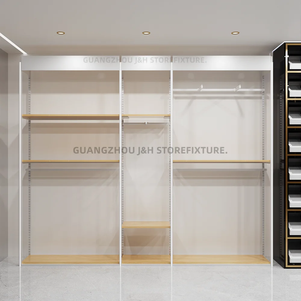 Personalizado. Personalizado. Racks de exibição de roupas de varejo Rack de vestuário Prateleiras duplas Rack de roupas pendurado resistente