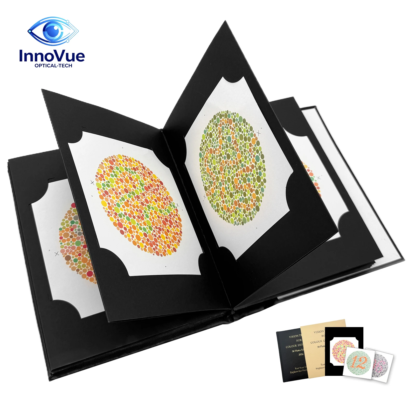 InnoVue New 2026 Latest Edition Ishihara Color Vision Book for Color Blindness Deficiency Examination Customized Charts IB-1