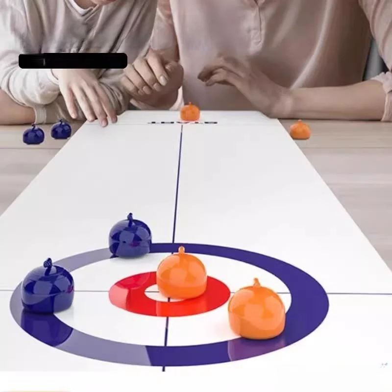 

Настольная игра в кёрлинг для домашних встреч и командных игр, интерактивная игра для двоих игроков, для родителей и детей, настольный хоккей для досуга.