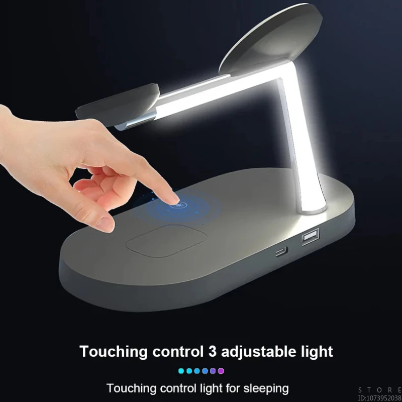 Magnetic Wireless Charger Stand 3 in 1 for Iphone Airpods and IWatch Fast Charging Station Three in One Charger Dock for Apple