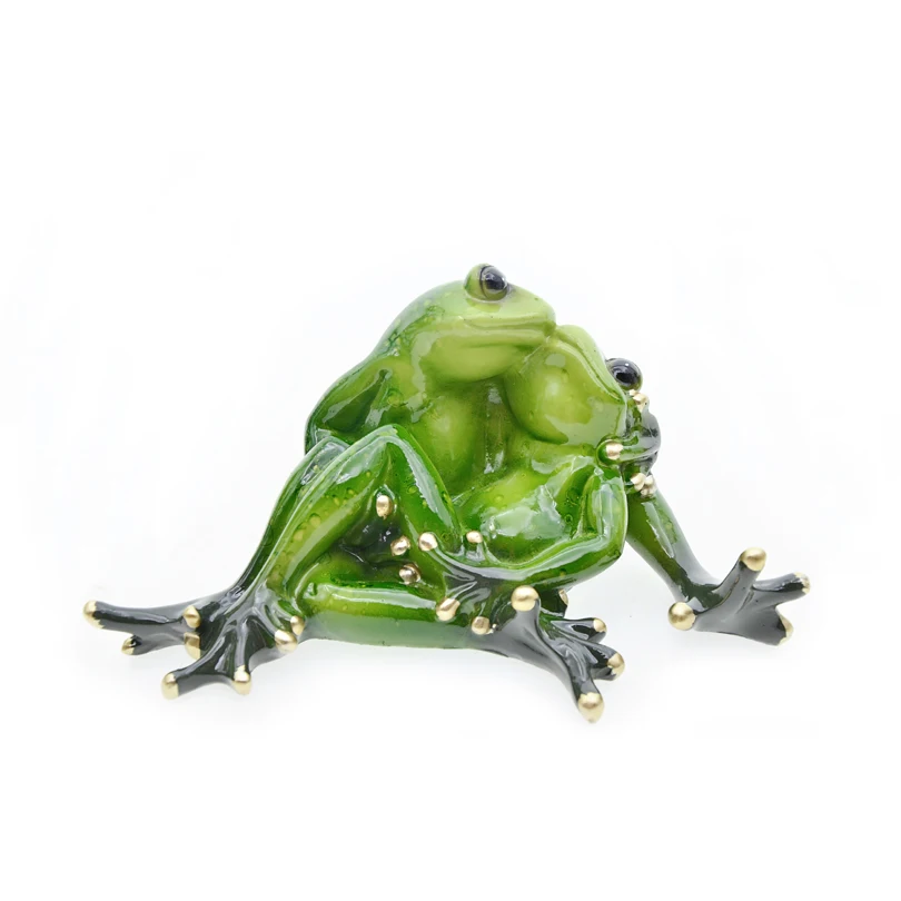 

MYBLUE Home Decor Artificial Frog Lovers Statue,Frog Figurine,Table decoration and accessories