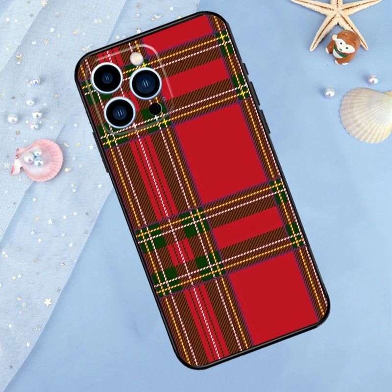 Clan Stewart Dress Tartan Plaid Pattern Case For iPhone 15 16 14 13 12 11 Pro Max Mini X XR XS Max 7 8 Plus Bumper Cases Cover