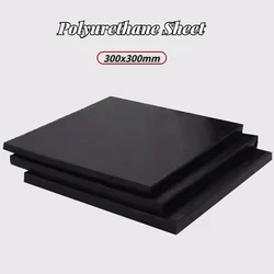 1Pcs Black Polyurethane Elastic Rubber Sheet 2/3/4/5/6/8mm PU Damping Cushion Plate Plastic Board Abrasion Resistance 300x300mm