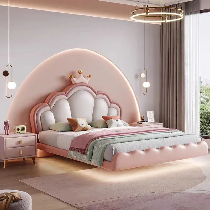 

Modern Girls Childrens Bed Luxury Pretty Pink Comferter Bed Princess Loft Camas De Dormitorio Furniture Home