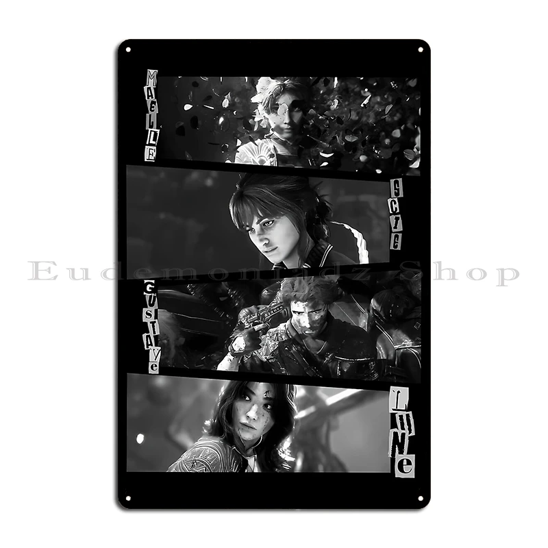 Expedition 33 Maelle Sciel Gustave Lune Metal Sign Party Cinema Customized Wall Decor Wall Mural Tin Sign Poster
