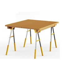 Woodworking Bench Sawhorse Multifunctional Foldable Metal Workstation with Portable Design for Woodworking Construction Home DIY