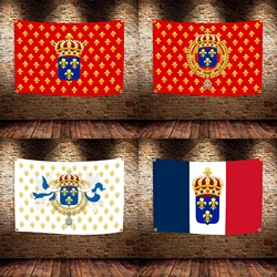 FLAGDOM 90X150CM France Royal Banners and Ensigns Flag King Louis XIV 3X5FT  Printed France History Flag Banner For Decor