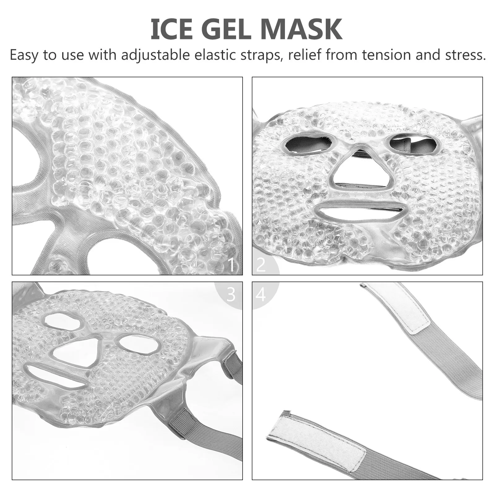 1Pcs Premium Cooling Heating Gel Face Mask for Hot Cold Therapy Full Facial Relief Migraine Headache Eye Strain Dark Circles