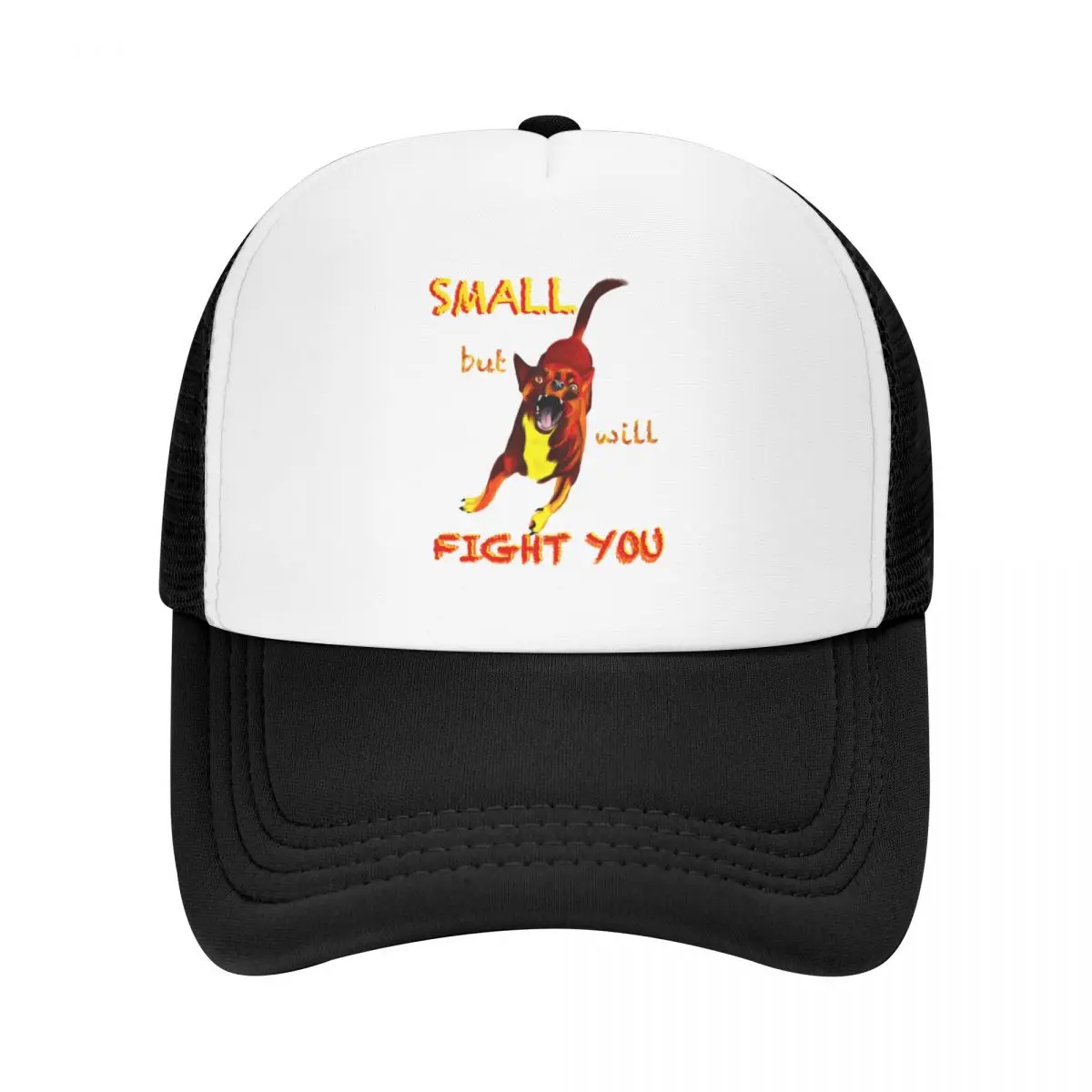 

Small but will fight you Chihuahua art Baseball Cap Cosplay Hat Luxury Brand Thermal Visor Woman Hats Men's