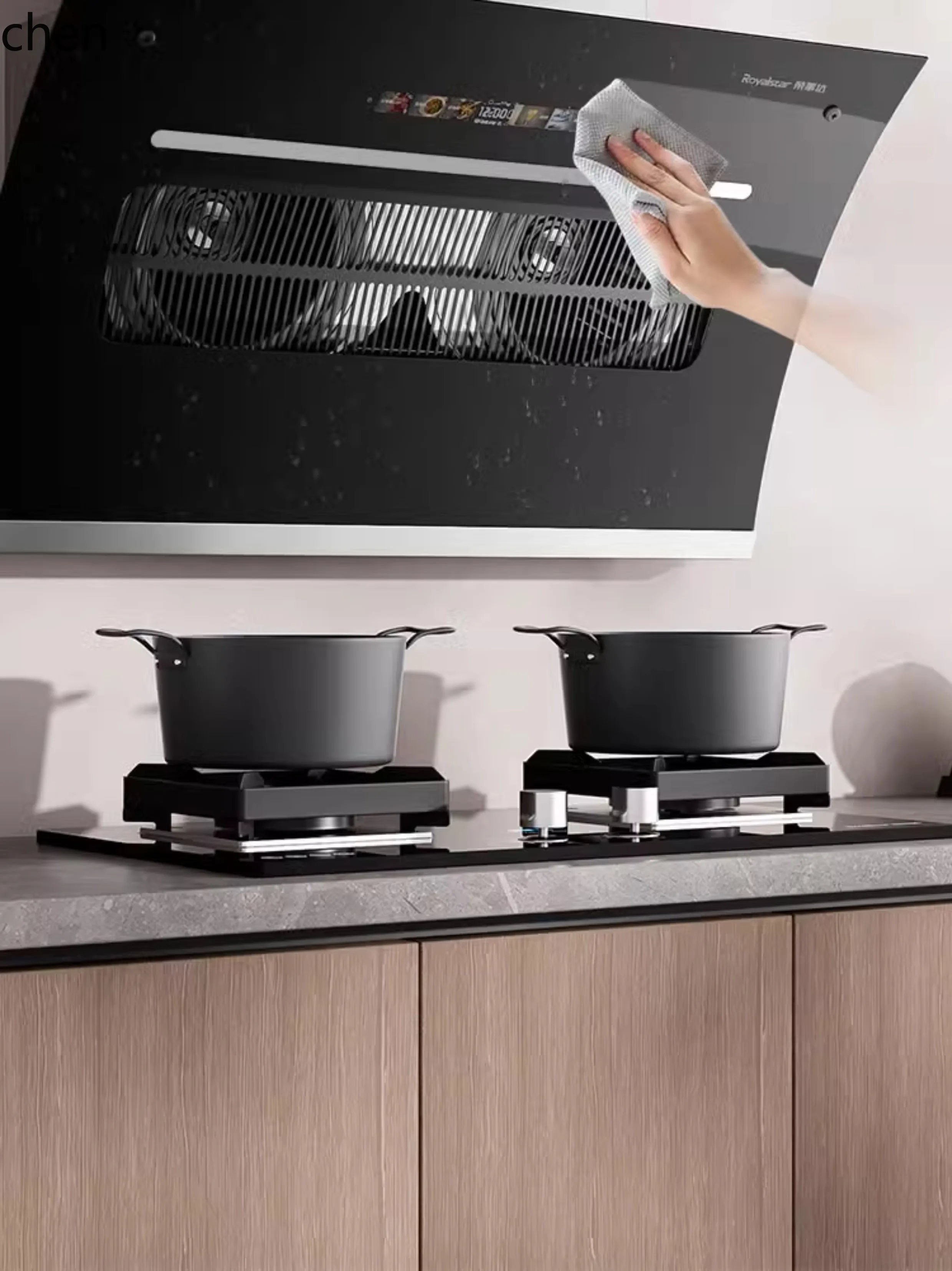 เครื่องดูดควันมอเตอร์คู่ HXL ห้องครัวในครัวเรือนขนาดเล็กเครื่องดูดควันขนาดเล็ก