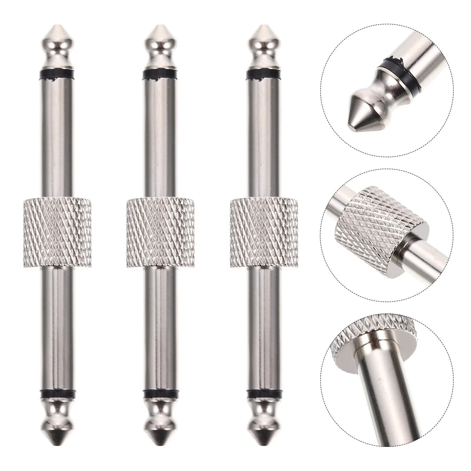 

3pcs Audio Connectors Nickel Plated Brass Guitar Pedal Board Connector For Effect Pedals Adapter Portable Audio Equipment