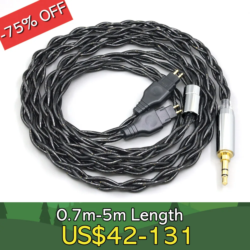 

99% Pure Silver Palladium Graphene Floating Gold Cable For Sennheiser HD580 HD600 HD650 HDxxx HD660S HD58x HD6xx LN008318