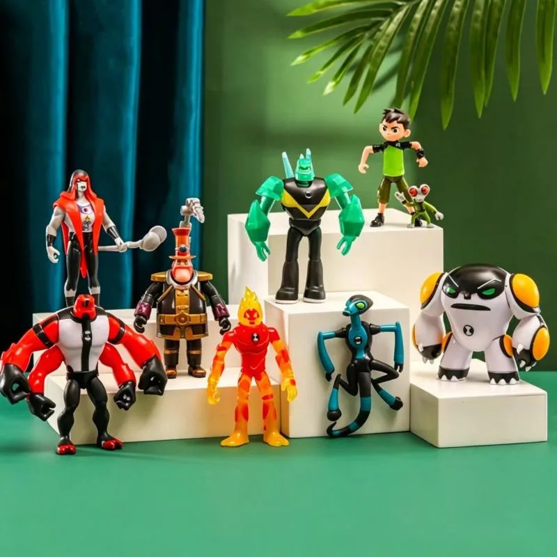 Nuevas Figuras de Anime de Ben Tennyson de 10/13 cm, Omnitrix, Four Arms, Wildmutt, Rath, Grey Matter, Figuras de Acción, Juguetes de Alienígenas, Muñecos, Regalos