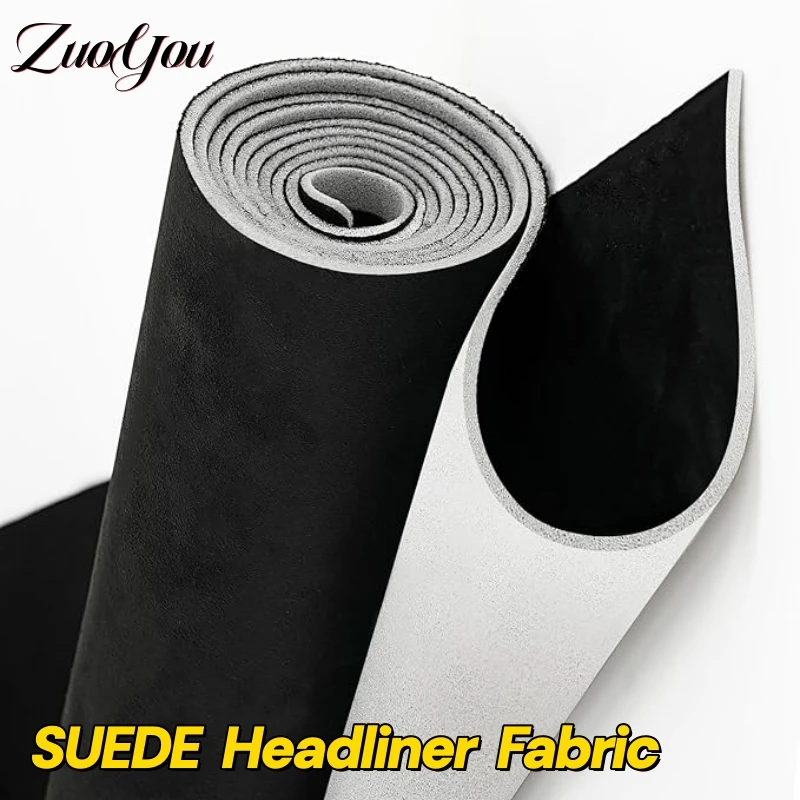 

Max 200x150cm Suede Roof Lining Headliner Fabric Foam Material for Car Interior Upholstery Repair Ceiling Sky Fabrics Cloth DIY