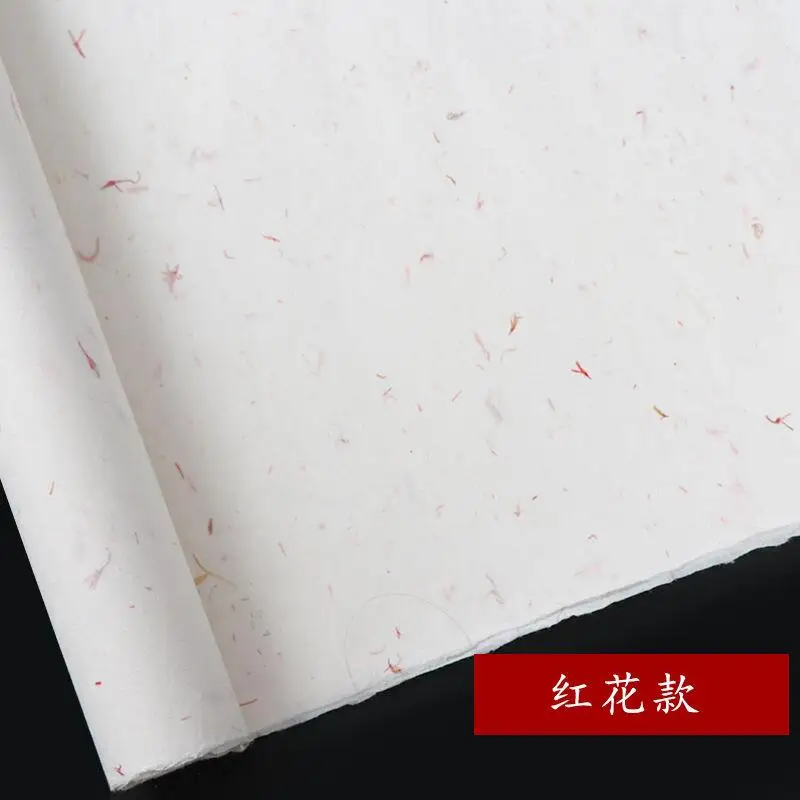 Rice Paper Papel Arroz Red Flower Tea Xuan Paper Chinese Calligraphy Painting Half-Ripe Xuan Paper Chinese Brush Writing Paper