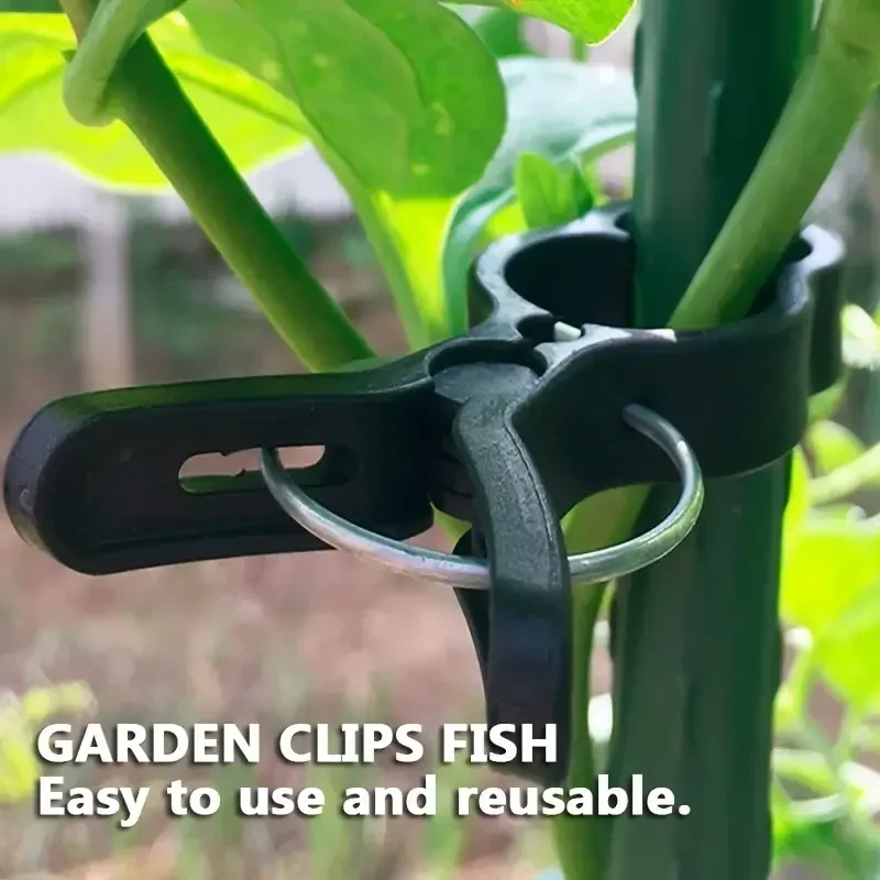 10Pcs Plant Fixed Clips Reusable Garden Greenhouse Bracket for Fixed Plants Vine Flower Seedling Stem Suppor t Garden Supplies