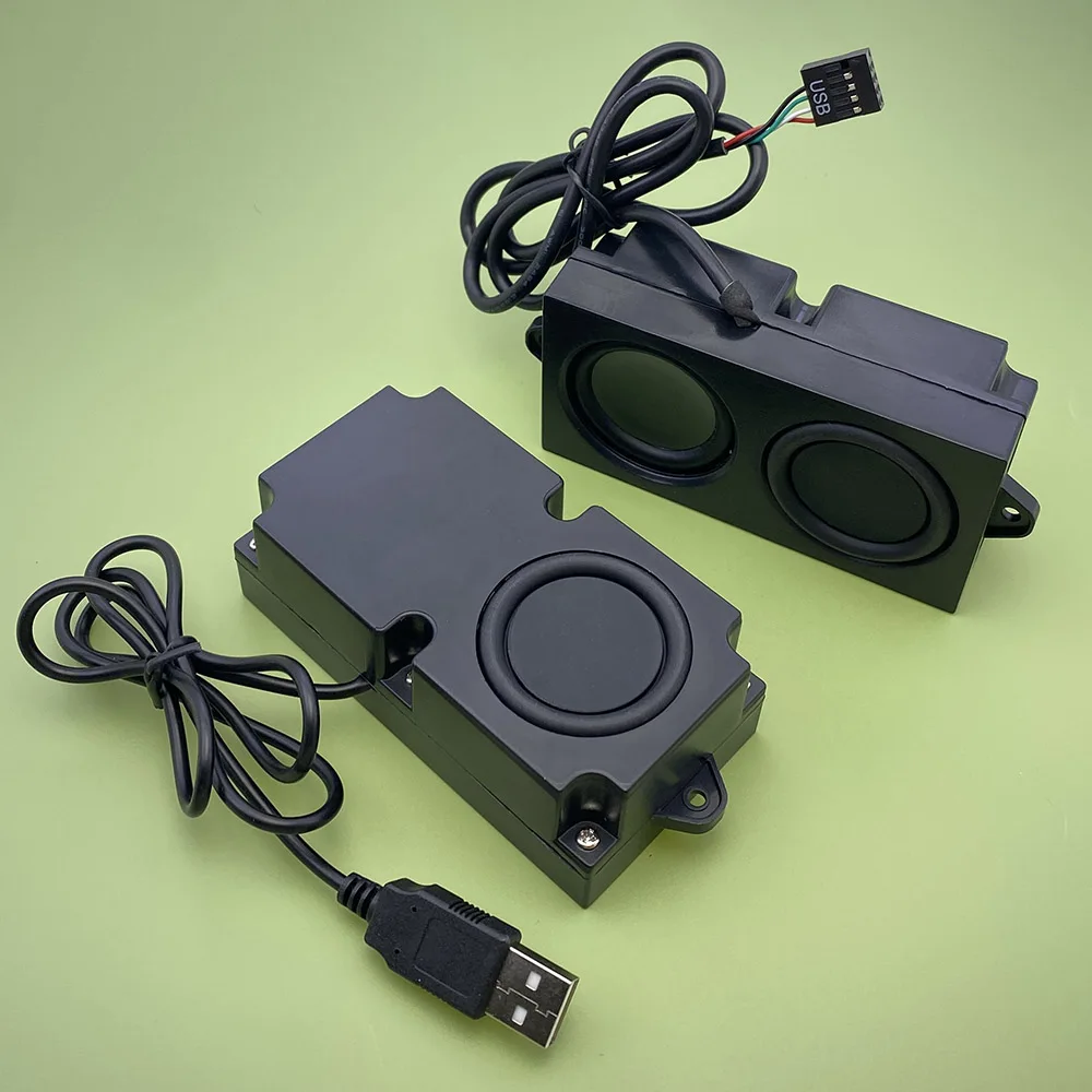 5 واط حالة الكمبيوتر المدمج في الصوت سطح المكتب مكبرات الصوت مكبرات الصوت USB كارت الصوت مكبرات الصوت اللوحة الأم 9pin المكونات USB خط التوصيل مضخم الصوت