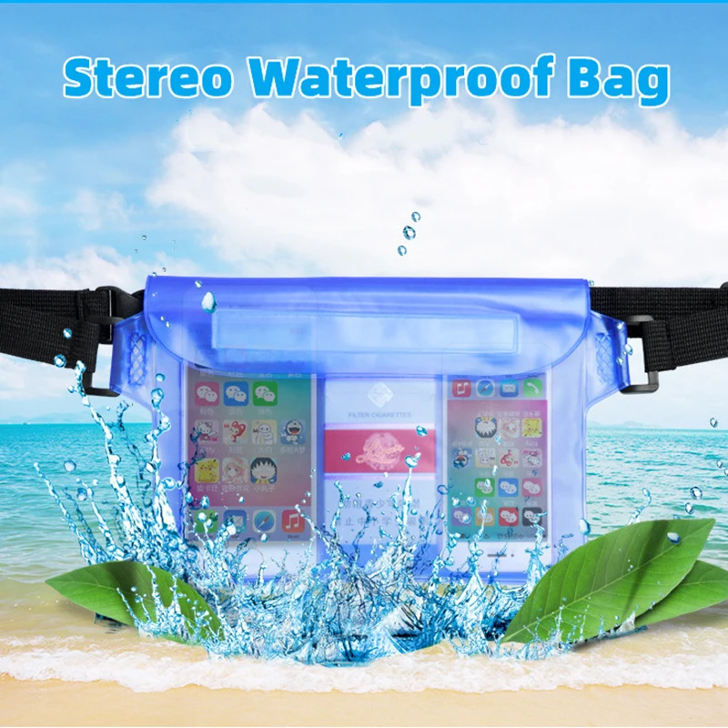 Waterproof Waist Bag 3 Layers PVC Underwater Drying Shoulder Cover Swimming Diving Bag For iPhone Xiaomi Mobile Phone Pouch Case