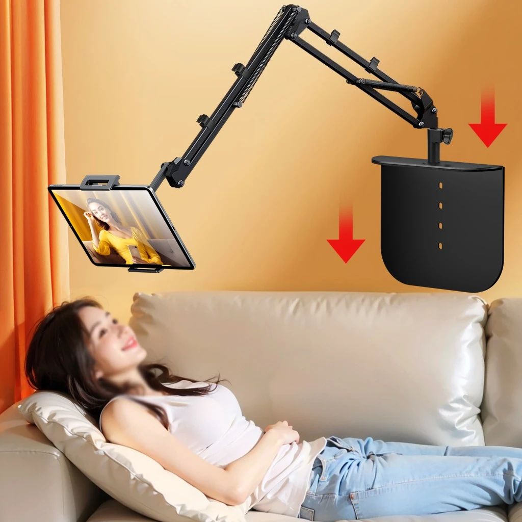 

Flexible Metal Tablet Phone Stand Holder for Bed Sofa Floor Desk Mount Fit for IPad Air Pro IPhone Galaxy Tabs 4.5-13" Device