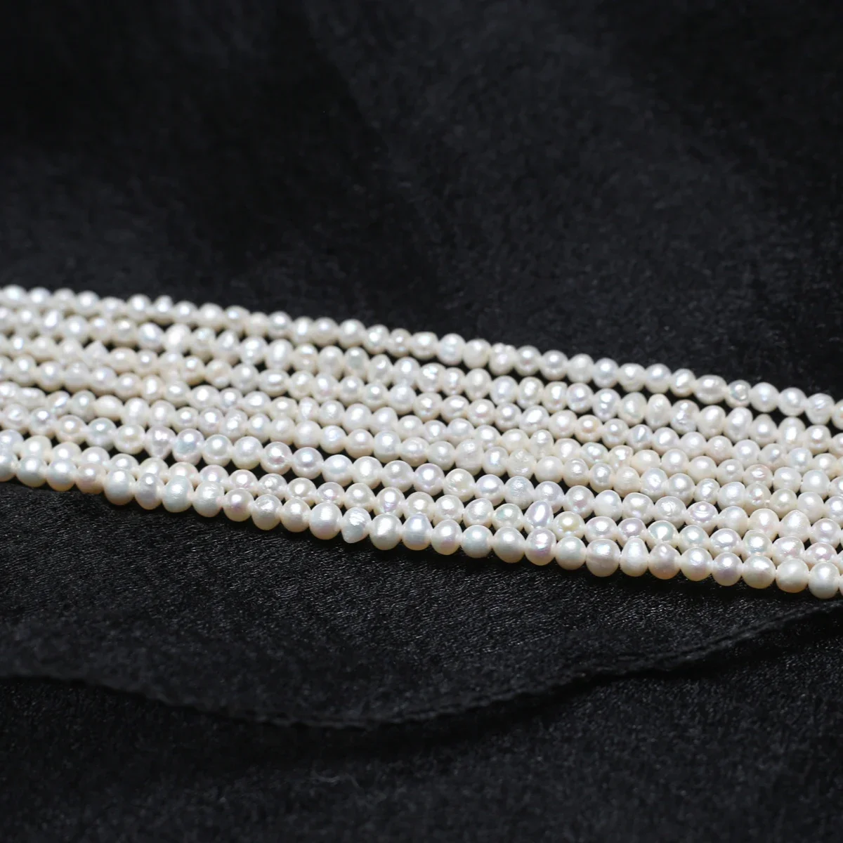 3-4mm A Natural Freshwater 100% White Irregular Pearl Bead Fine Gift Women for Jewelry Making DIY Necklace Bracelet Accessories
