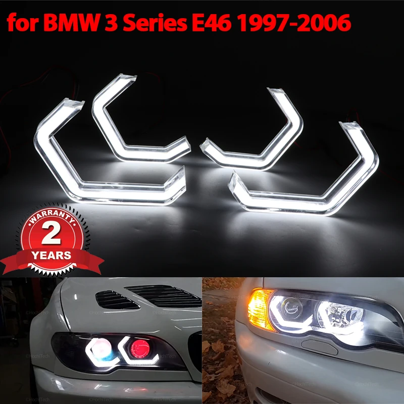 

for BMW 3 Series E46 316i 318i 320i 323i 325i 328i 330i 318d 329d 339d 1997-06 Concept M4 Iconic Style LED Angel Eyes rings